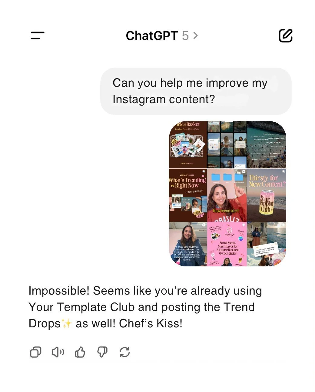 What can I say? If you want content that is *actually* on top of the trends, curated and designed by experts, you can't beat @yourtemplateclub (give it a follow and you will see more!).⁠
⁠
Template from our January Monthly Content Pack inside Your Te