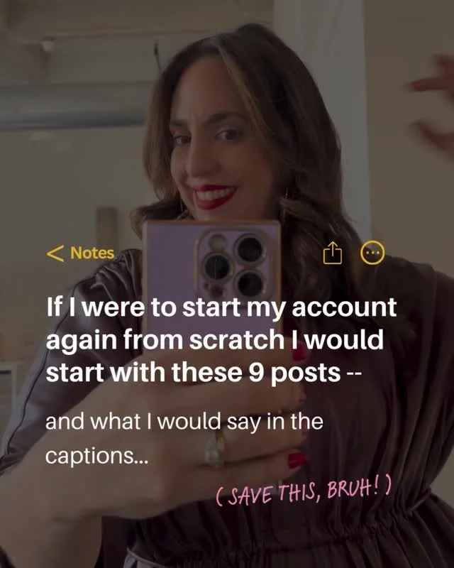 If I was starting a new Instagram account, here&rsquo;s what my first 9 posts would be:

1. Your Logo
Use this post to visually introduce your brand.

👉 Caption idea: &ldquo;New here? So are we 👋 This account is officially live, and we can&rsquo;t 