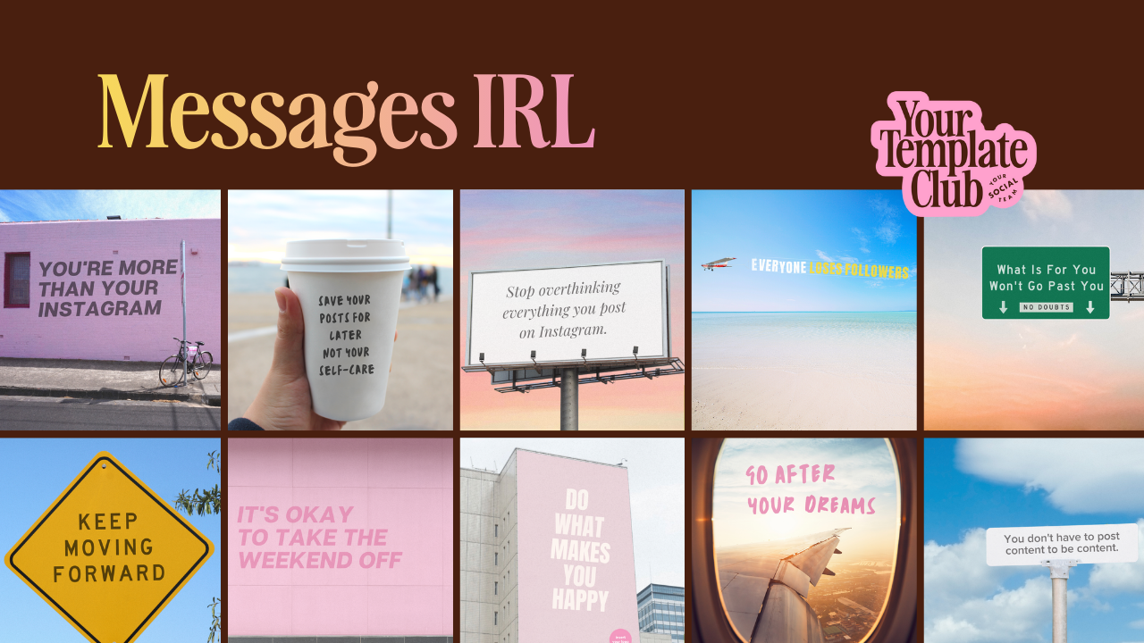 Messages IRL Canva Templates for Instagram