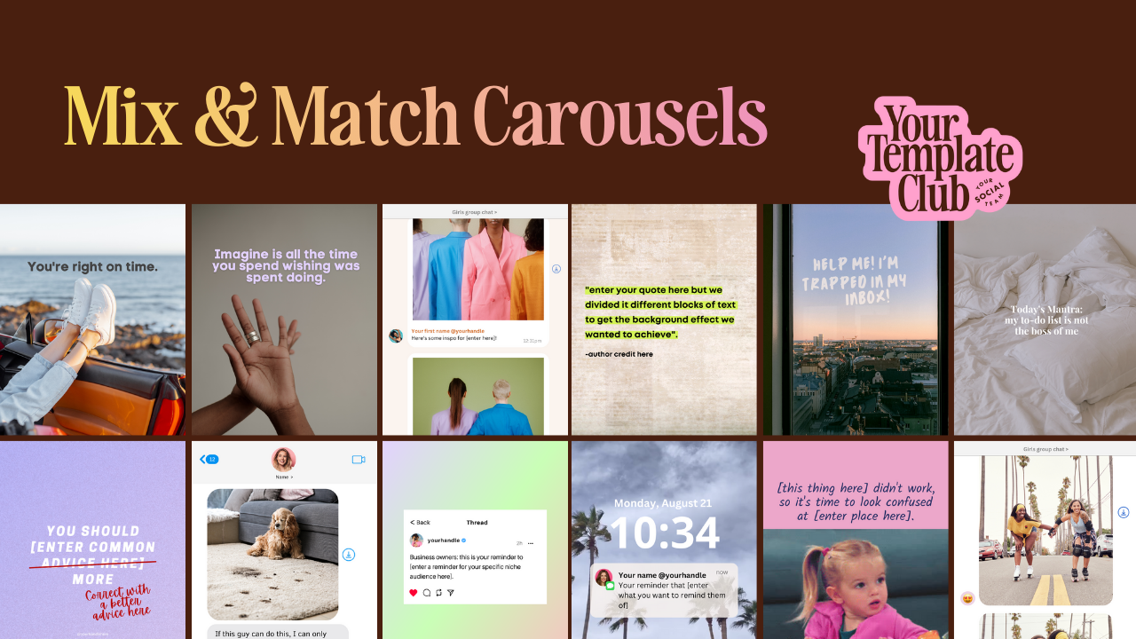 Mix &amp; Match Carousels