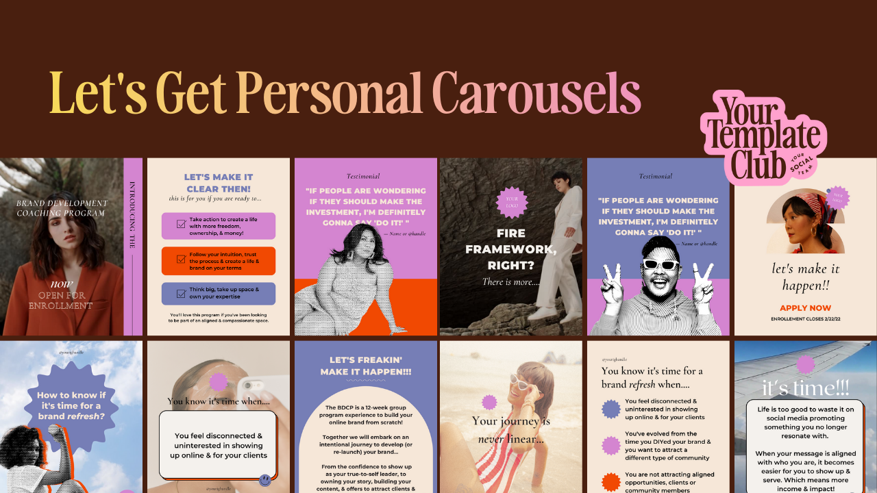 Let’s Get Personal Carousels for Instagram