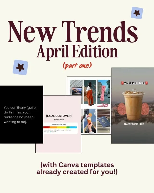 NEW TREND ALERT 🚨 April 2026 (part 1) ✨ We&rsquo;re kicking off a new month STRONG with 6 brand new trends you can create in minutes inside Canva 👀⁠
⁠
And these are GOOD ones&hellip; like create-this-now good.⁠
⁠
🌟 Trend 1: &ldquo;Mosseri's Black 
