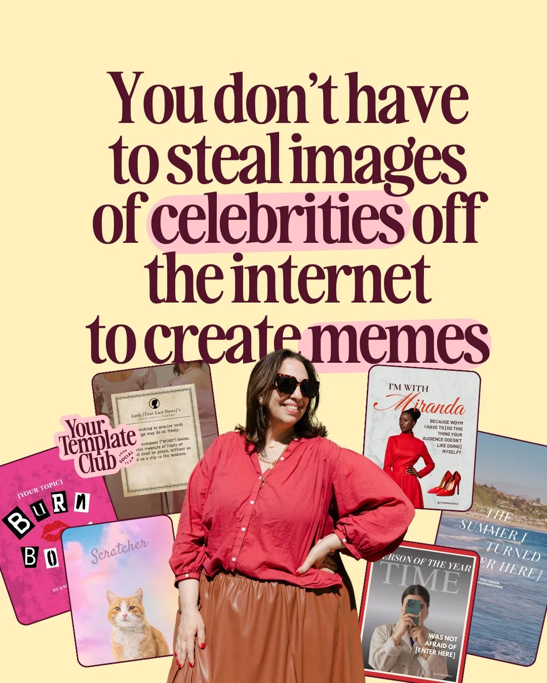 Important topic in the week everyone is taking about The Devil Wears Prada 2 and The Met Gala. 👇🌶️ 🎨 👠⁠
⁠
You don't have to steal images of celebrities off the internet to be able to create memes for your brand. ⁠
⁠
There are many ways to jump on