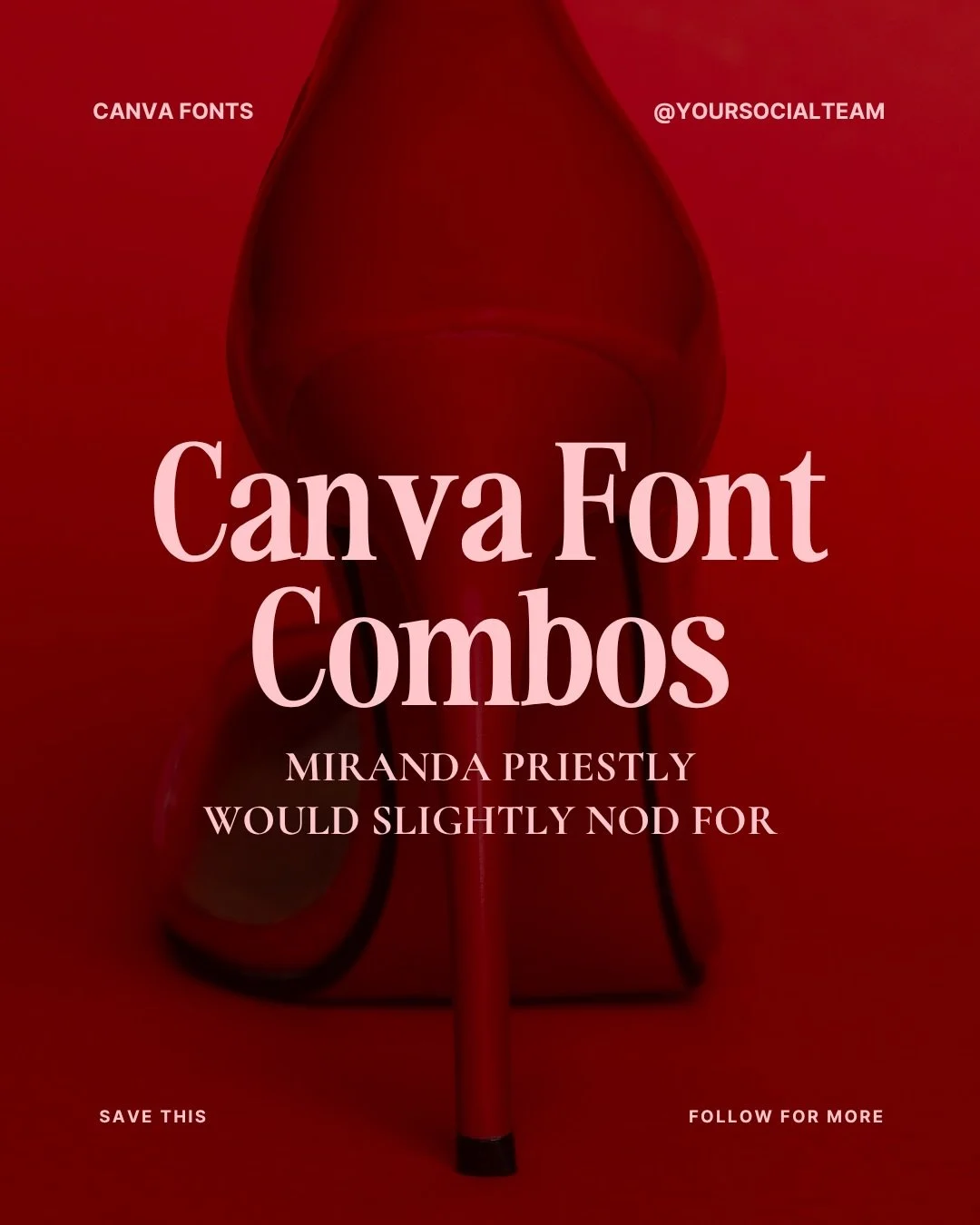 Miranda Priestly would give these Canva Font Combos a barely visible nod of approval, and that&rsquo;s the highest compliment. 👠⁠
⁠
We rounded up the most editorial, high-fashion Canva font combos for anyone who wants their designs to look like they