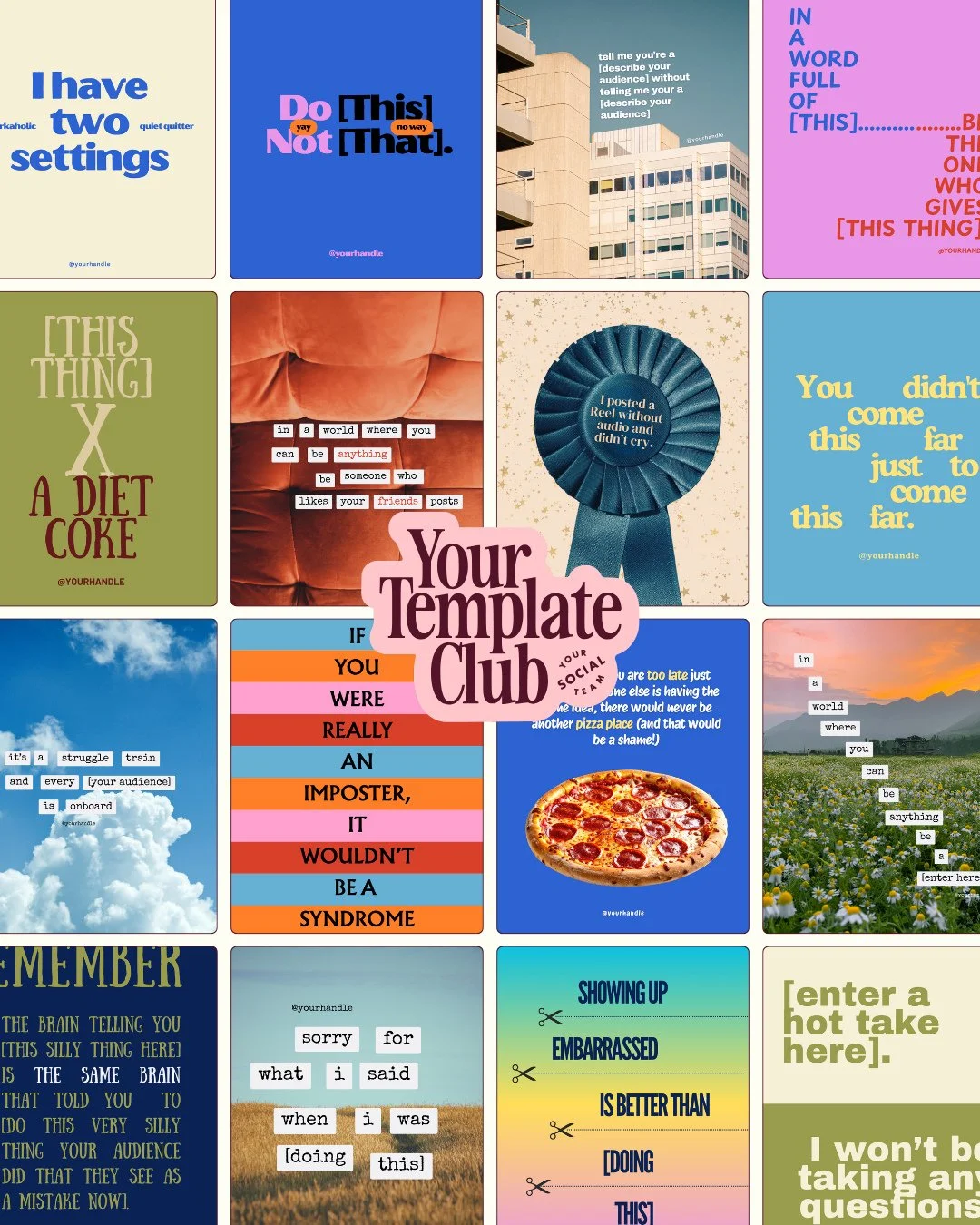 Noticed the last pack of templates we dropped inside the @yourtemplateclub library is not on my feed and it really needs to be 😍 A few of these are going viral (don't miss the ones in pages 2, 3 and 7 of this pack!).⁠
⁠
Don't have them yet? Comment 
