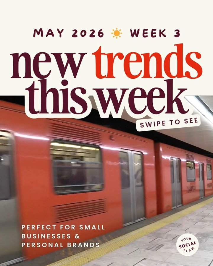 NEW TRENDS ✨ May 2026 Week 3 ✨ these early trends are perfect for small businesses &amp; personal brands

These are the trends blowing up right now and exactly how to use them for your brand:

🚦 Signal Carousel - tell people about red, yellow and gr