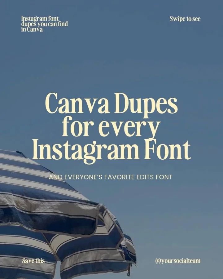 Comment &ldquo;50 COMBO&rdquo; to download our list of our favorite 50 font combos from Canva. 

👉Instagram has its own fonts... and we know some Canva dupes you can use to create content that looks IG-native for that iOS core content. 👀⁠

🔥⚠️💅🏻