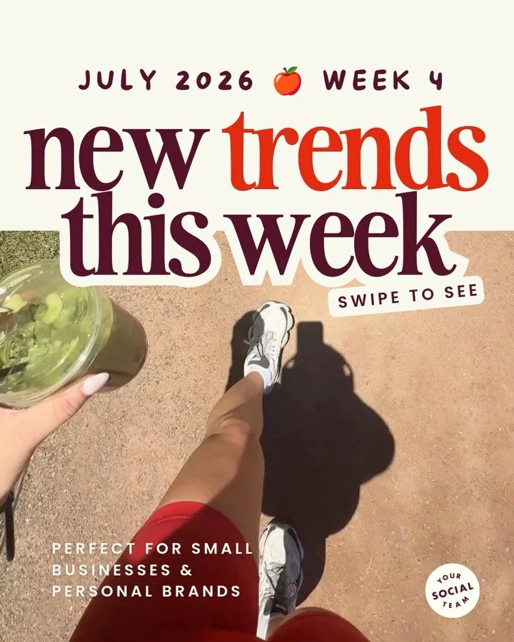 July Trends, Week 4 ✨ and our templates to help you jump on these in minutes 😎⁠
⁠
TREND 1 ☕ Surprise Text Reveal Reel - the pour and reveal reel where a hidden message shows up as soon as the liquid changes the color behind it. this text reveal tren