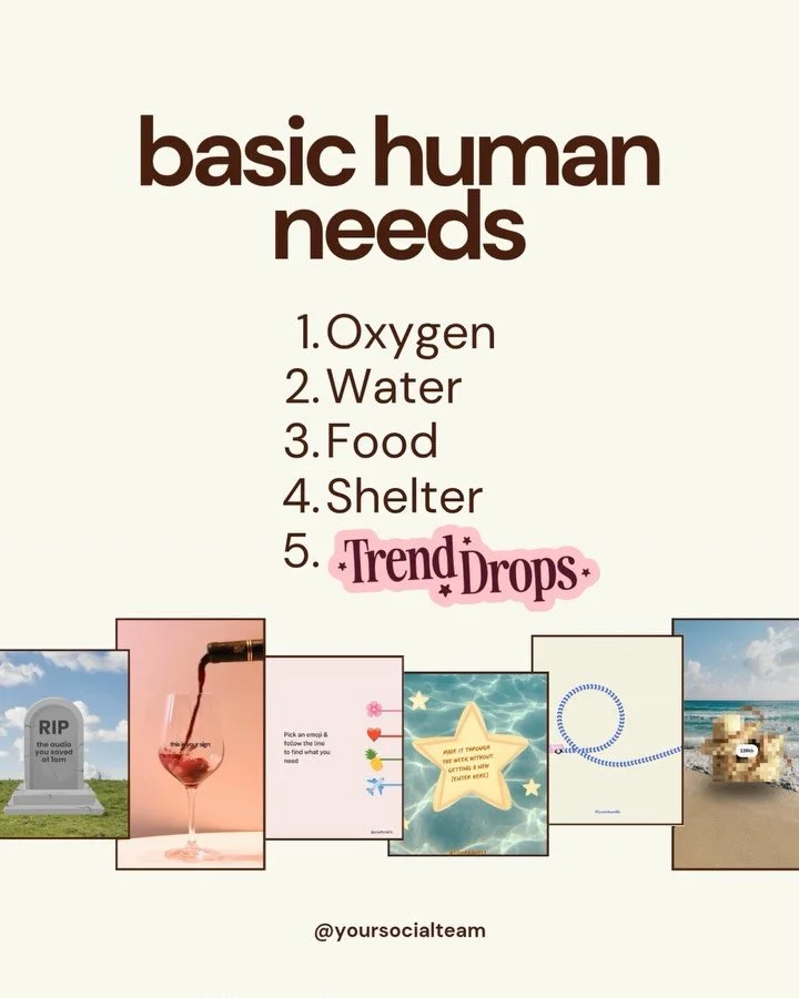 Getting early trends templates designed and sent to you every Monday is not a splurge. It&rsquo;s basic human needs. 🙃 ⁠
⁠
Comment &ldquo;DROPS&rdquo; and I will send you the link to learn more how to make posting relevant content easy and doable fo