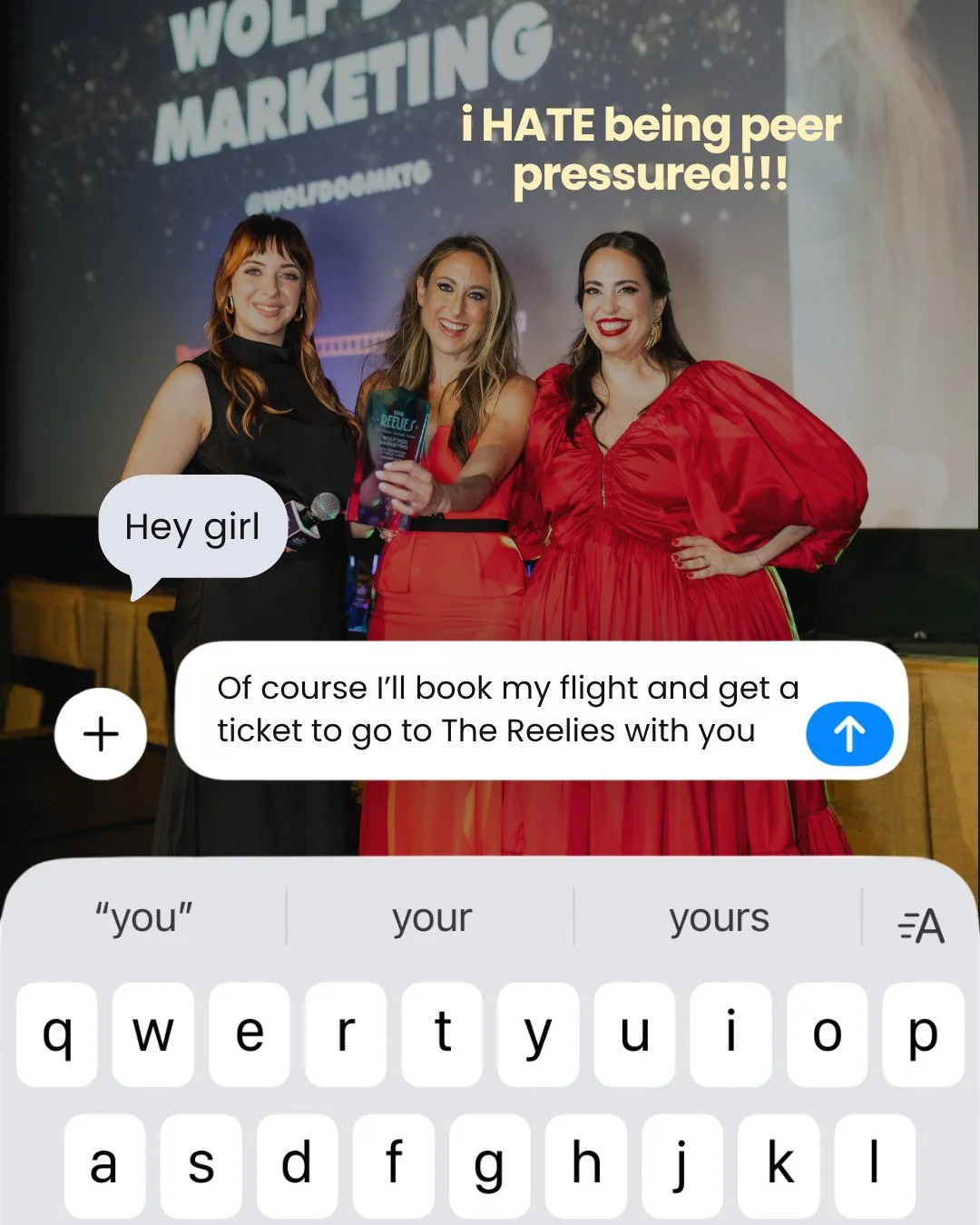 I know we have to twist you arm to go to @thereelies Awards. Because you know... hang out IRL with your favorite experts, create content on the red carpet, meet a bunch of like-minded people who will hire and be hired by you... sounds terrible, I kno