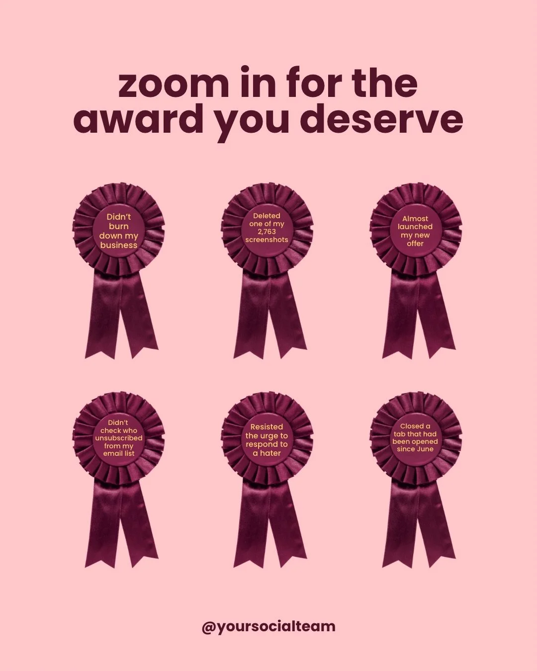 Zoom in to see each award you deserve today. Bottom left is so real tho. 😅

This template is included in this week&rsquo;s Trend Drops ✨ Comment DROPS for the link to access current ones and get fresh early visual trends each week!