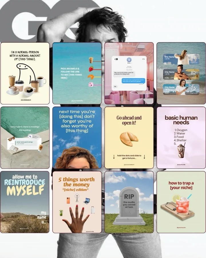 some things you wish you could unsee. our templates have the opposite effect, they make your audience stop, take a closer look and want to see more from you.✨⁠
⁠
Plus they&rsquo;re not weirdos.⁠
⁠
all of these live inside @yourtemplateclub&rsquo;s Tr