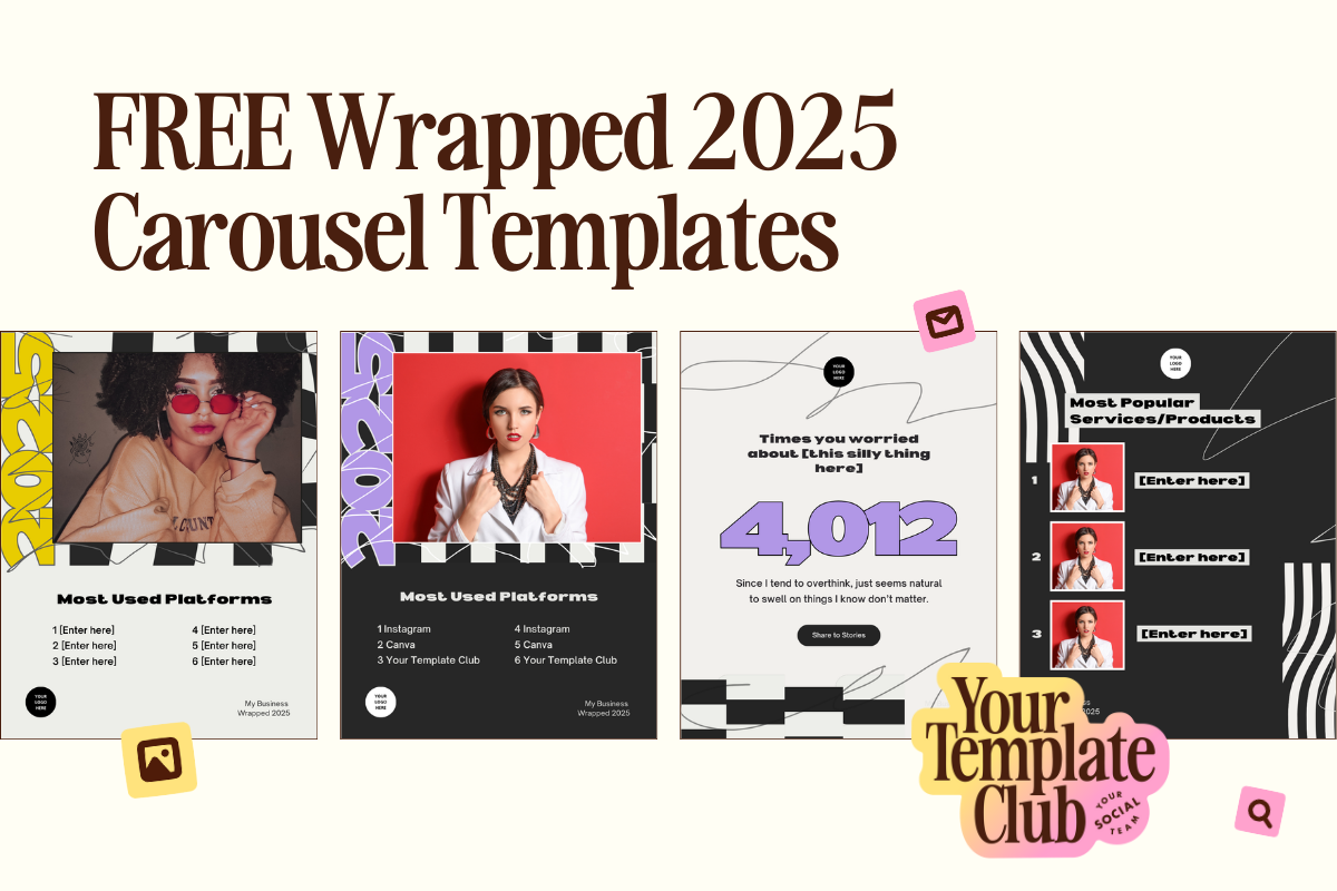 Wrapped Emails Freebie: Wrapped 2025 Carousel Canva Templates for Instagram — Your ...