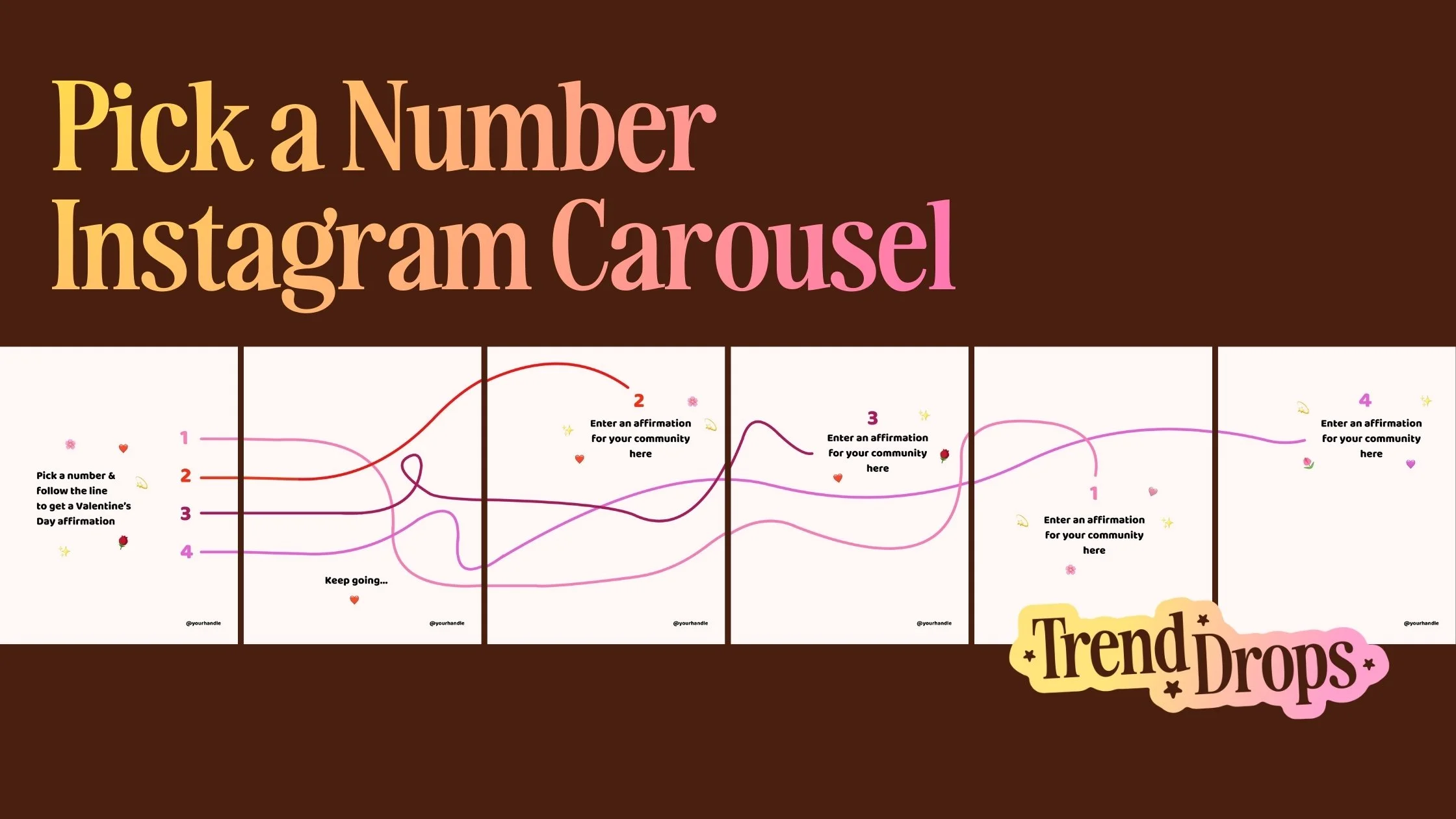 Trend Alert: Pick a Number Carousel (how to create a post people will ...
