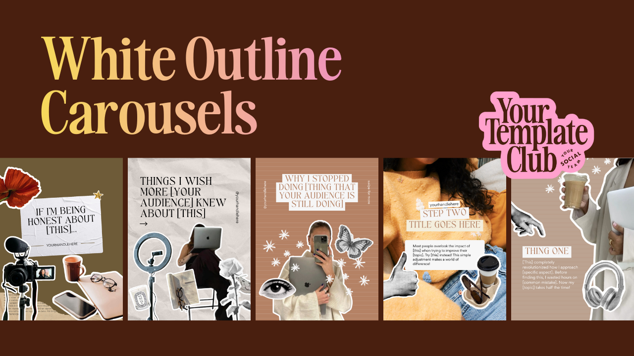 White Outline Carousels