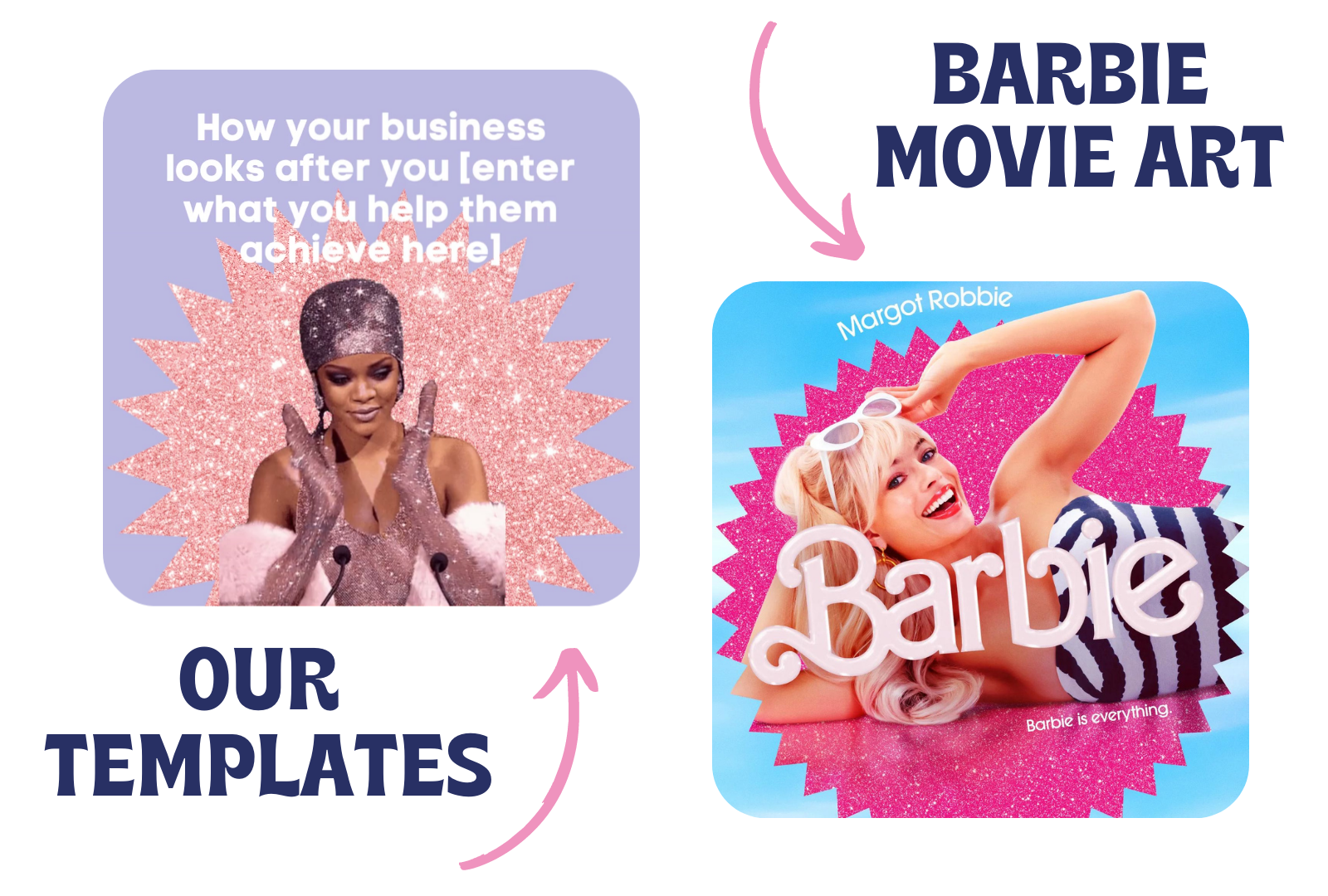 barbie social media template