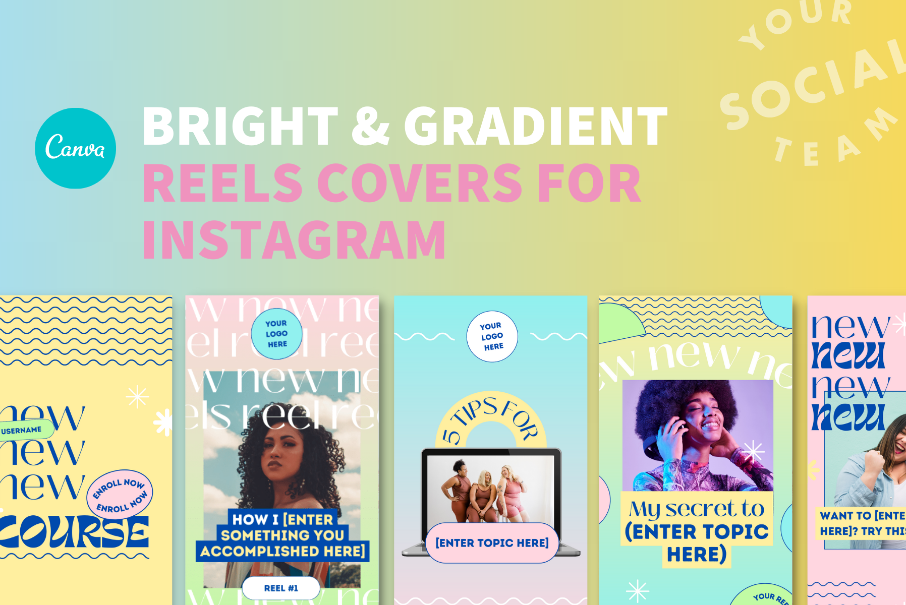 Bright & Gradient Reels Covers for Instagram — Your Social Team