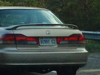 This is not Callie's plate but I saw it on my way home from the airport.  One of her nicknames was Bunny.