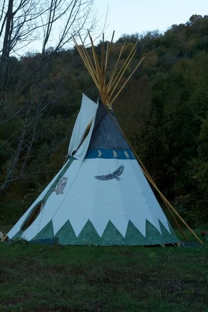 Tipi at dusk