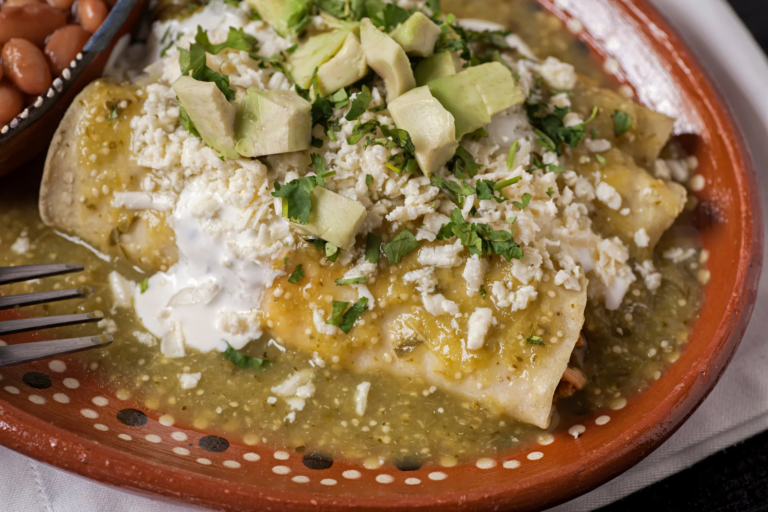 Green enchiladas (Enchiladas verdes)
