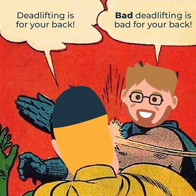 Cartoon Mark is here to put The Fatiguer in his place!⠀
⠀
If I'm honest, I used to believe deadlifts were terrible for your back⠀
⠀
That's because I hurt my back deadlifting!⠀
⠀
Case closed, right? 🤔 ⠀
⠀
The truth was that my deadlift was, to put it