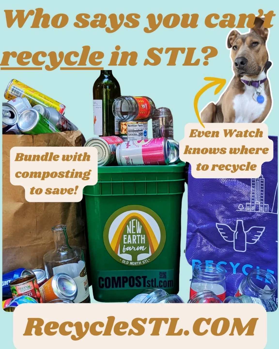 Check out our curbside glass and steel/aluminum can recycling services. Bundle with composting to save. We can do this Saint Louis! 

#recyclestl