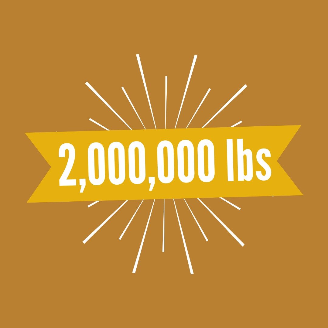 We snuck it into the end of year post, but it deserves it's own moment: 2 million pounds!!

By our measure we've surpassed 2 million pounds of food waste and organics (this encompasses everything from paper towel rolls to potting soil to compostable 