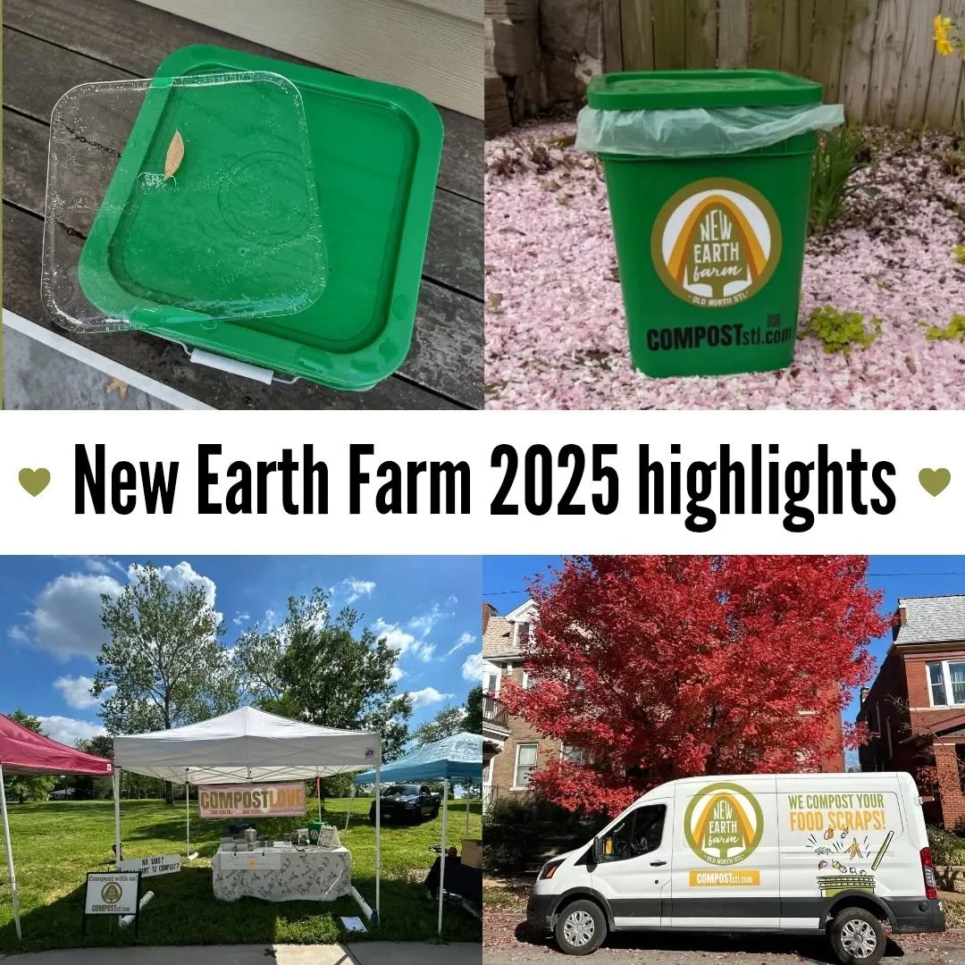 Some highlights from 2025 at New Earth Farm 💚

Along with launching a recycling service, adding 5 new drop off sites, providing 19 compost education events, and collecting over 828k pounds of organics waste for composting, we passed 2 MILLION pounds