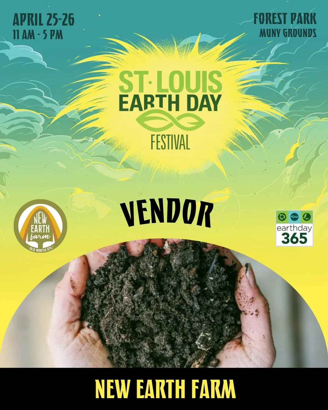 One month away! New Earth Farm will be returning to the St. Louis Earth Day Festival this year, and we hope to see you there! 

The festival is the largest Earth Day celebration in the Midwest, and it's free to attend. It features so many incredible 