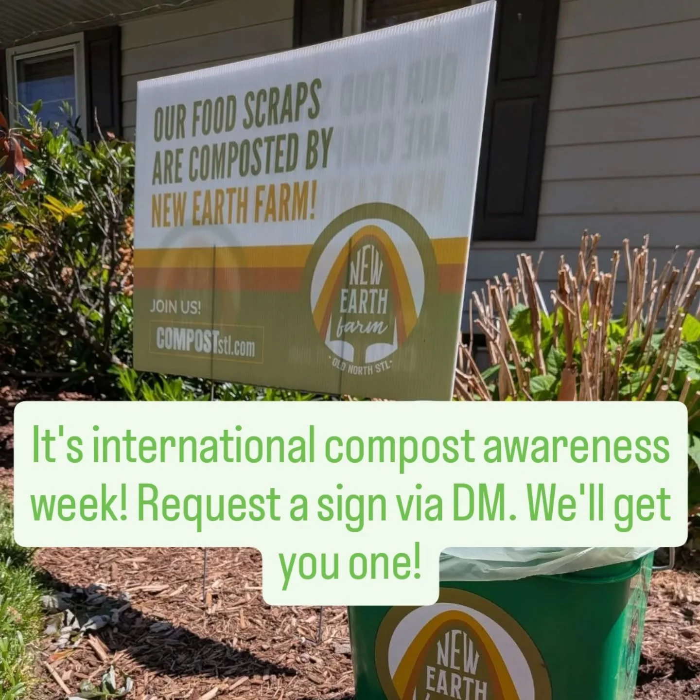 Hey, it's international compost awareness week! There are certainly more important issues of Justice and diseases for awareness weeks. So it feels a bit silly, but it's true that composting is good for the Earth and good for your neighbor! 

DM to ge