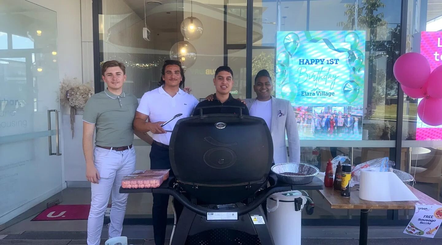 Happy 1st Bday Urban Land Housing Elara Village - Can't believe its been a year in our office already. 

Happy 29th also to my brother in arms, One of the best blokes I know my #1 Uso @peratn.realestate

Time flies when your having fun 😊
Free sausag