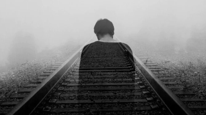 a nearly invisible person denoting the invisibility that a lost child has in their family