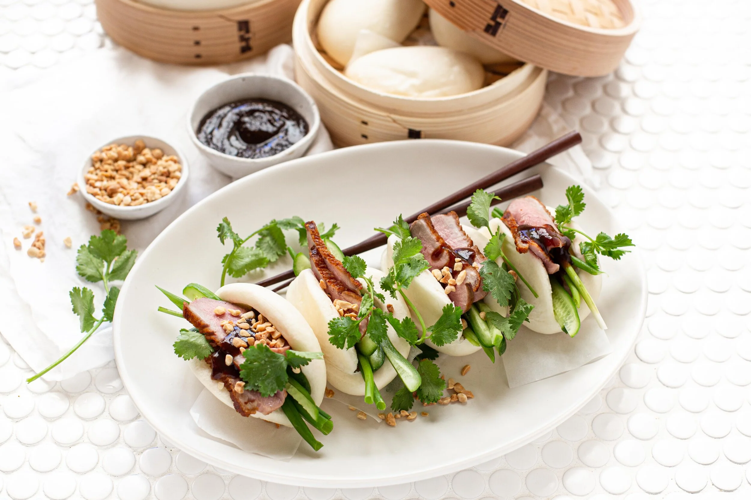 Peking Duck Breast Bao Buns — Angelakis Bros