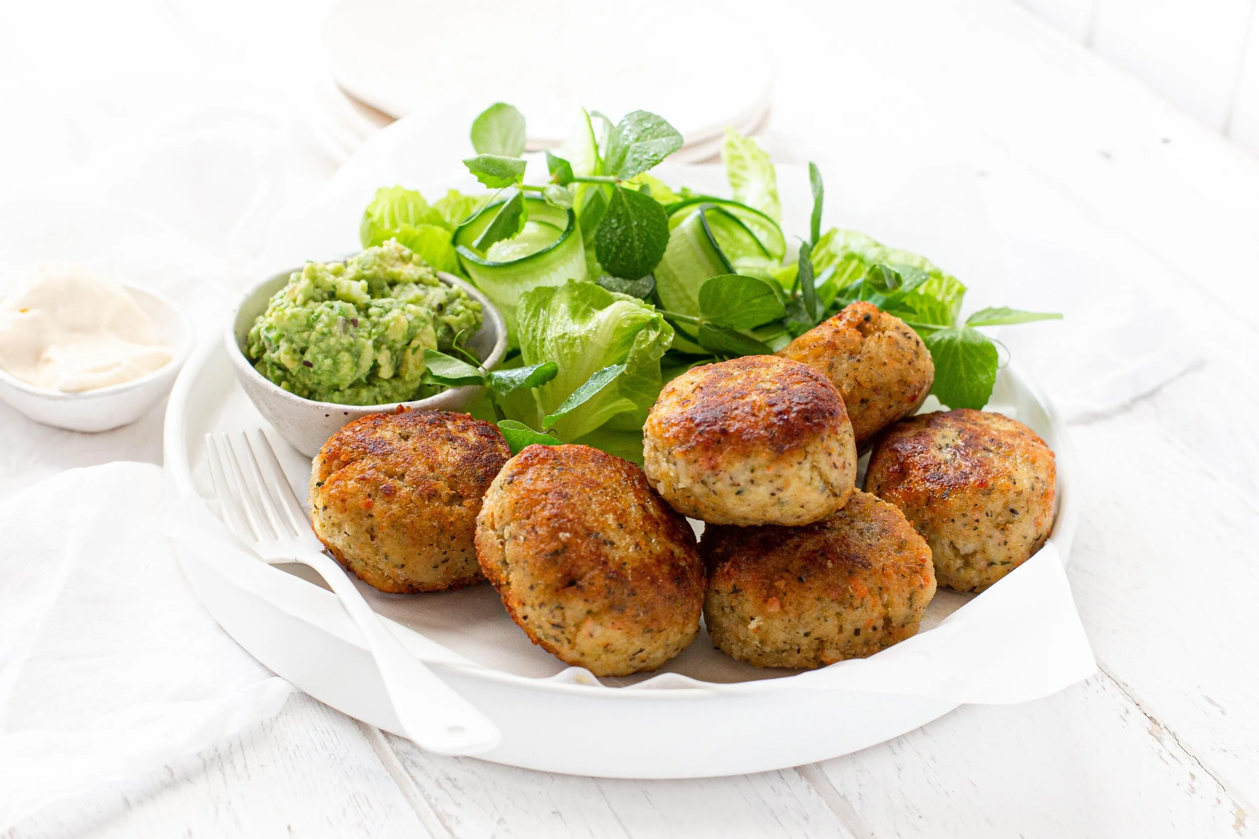 Chicken Patties with Smashed Avocado — Angelakis Bros