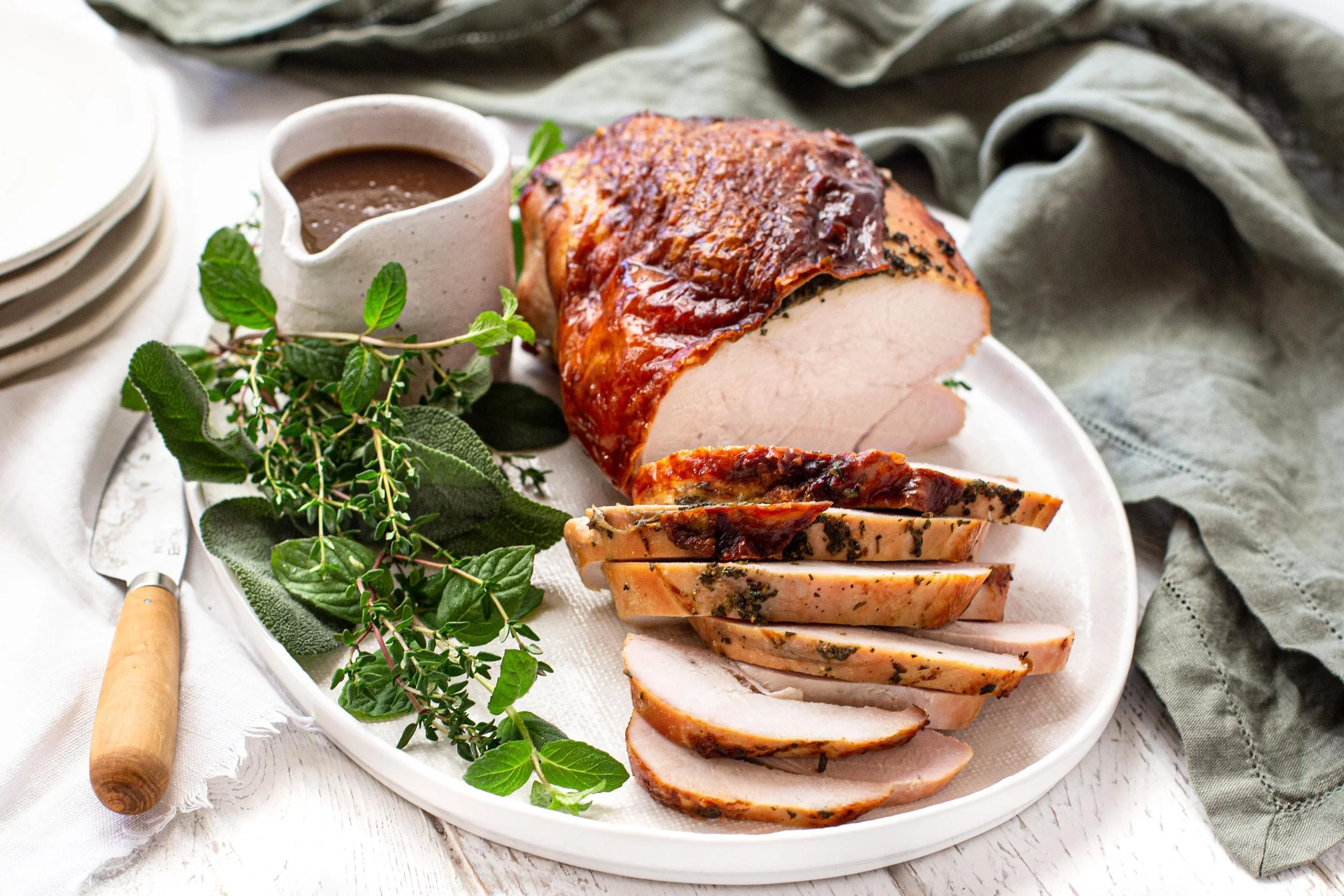 Brined & Roasted Turkey Breast with Fresh Herbs — Angelakis Bros