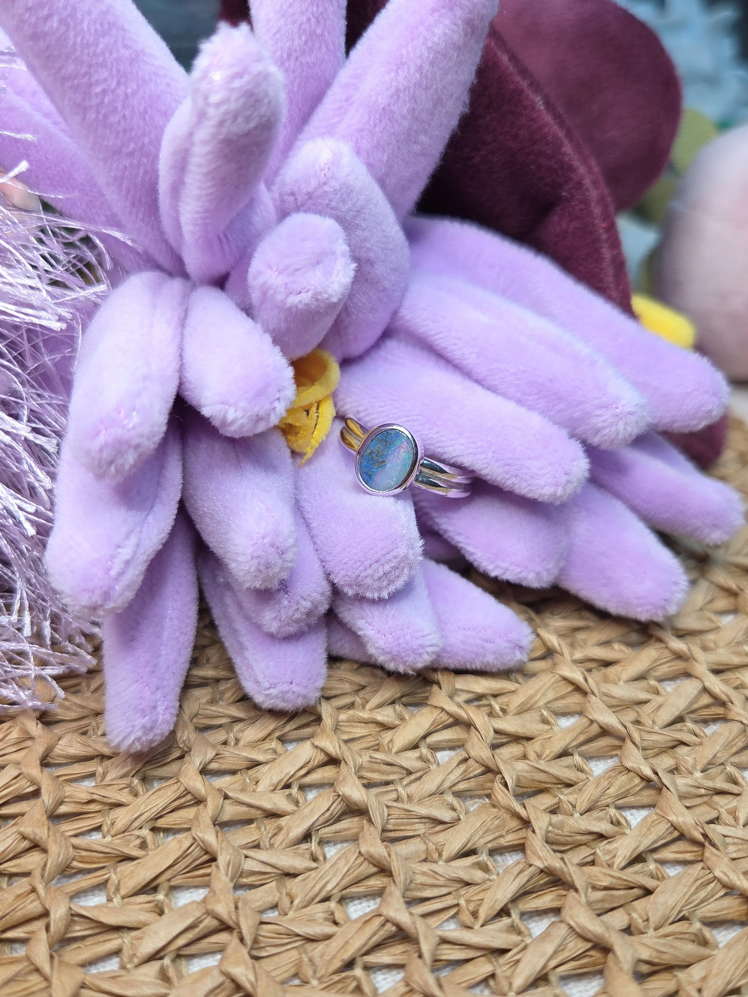 Australian opal ring