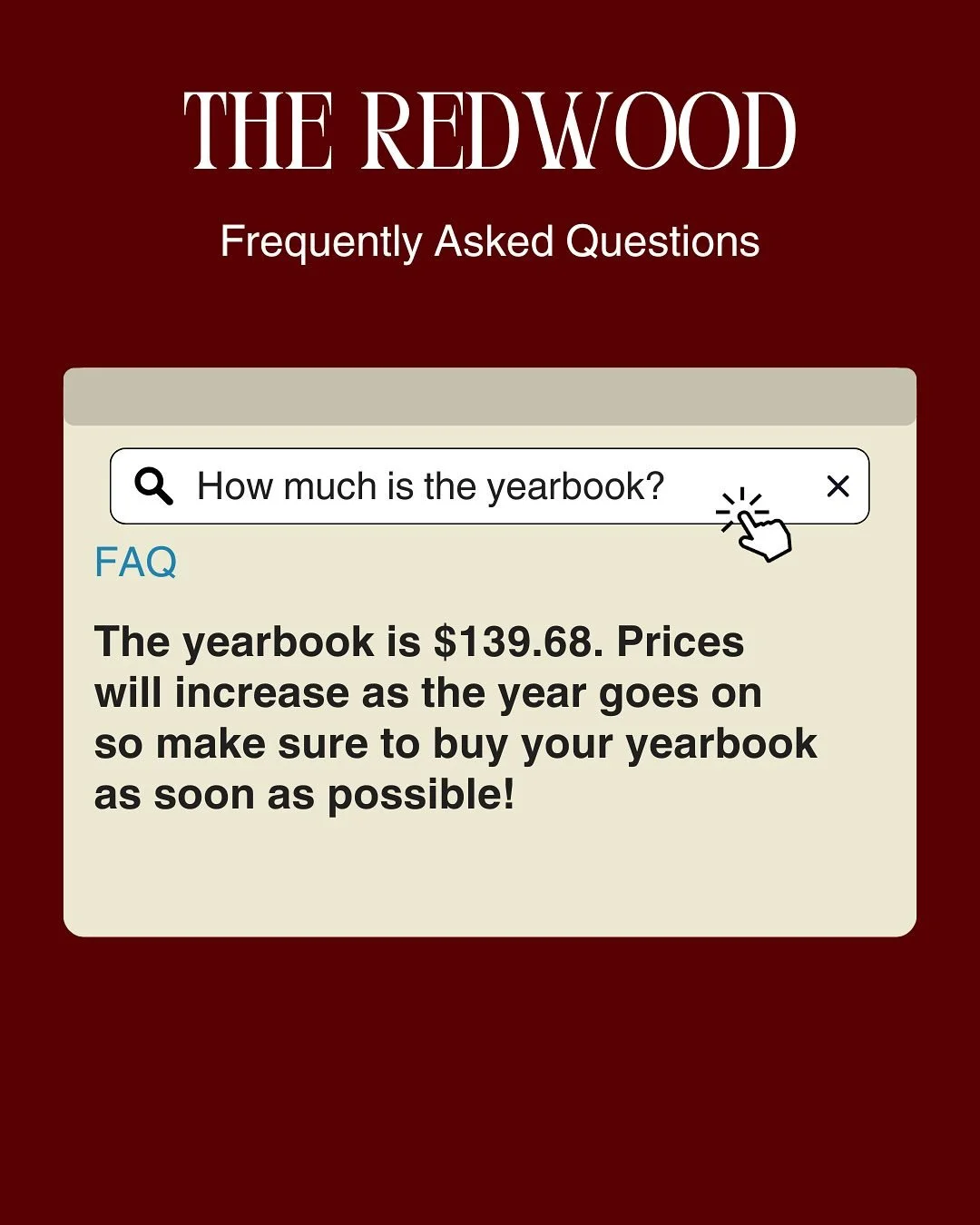 Got yearbook questions? We&rsquo;ve got answers! 💭📸

#redwood #santaclarauniversity #theredwood #yearbook #faqs #frequentlyaskedquestions