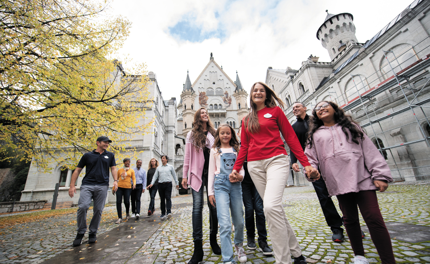 Families exploring Germany with Adventure Guides during an Adventures by Disney vacation.