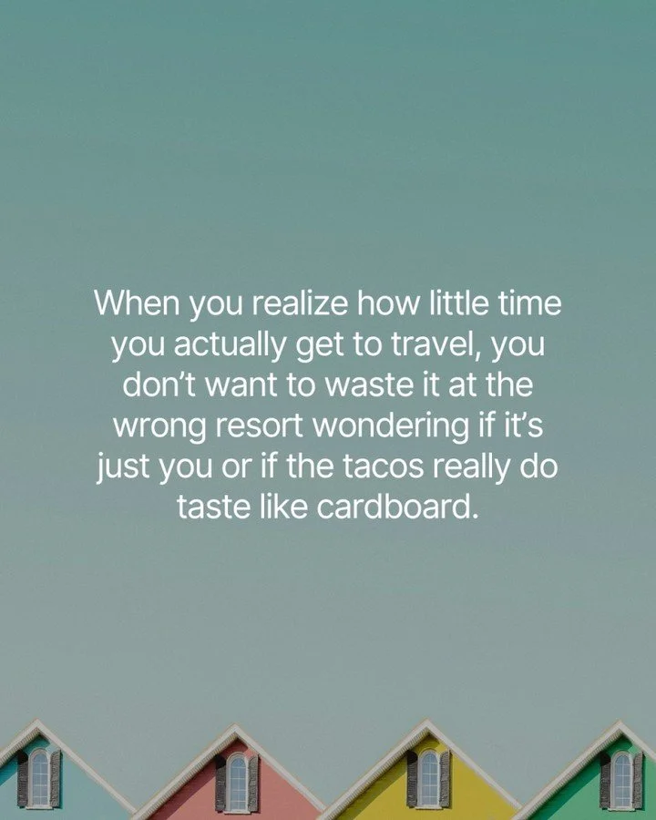 You could spend hours scrolling through reviews, comparing prices, and second-guessing if you picked the right resort&hellip; or you could hand it off to someone who does this every day. ⁣
⁣
When you work with a travel advisor (hi, that&rsquo;s me), 