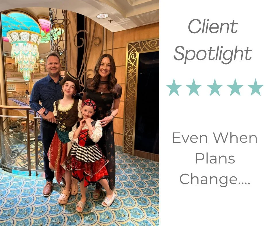 "It was a comfort to know she was there."⁣
⁣
A flight cancellation in the middle of a Disney Cruise vacation could have derailed everything. But this family never had to figure it out alone.⁣
⁣
That one line from their review is exactly wha