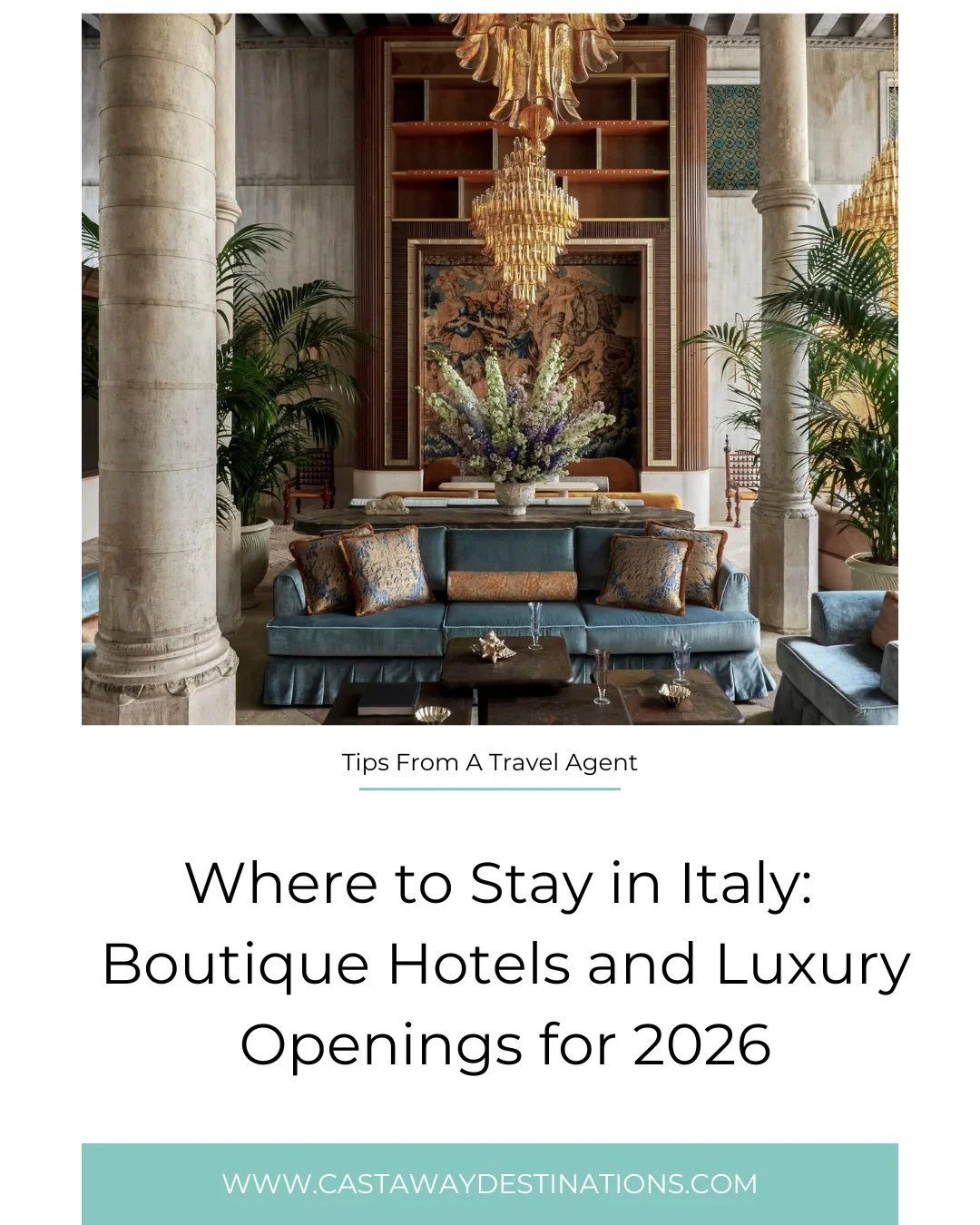 Italy is one of those destinations where the hotel becomes part of the memory.⁣
⁣
A quiet villa in Tuscany changes the pace of your mornings.⁣
⁣
A historic palazzo in Venice makes the city feel even more cinematic.⁣
⁣
A lakeside retreat on Lake Como 