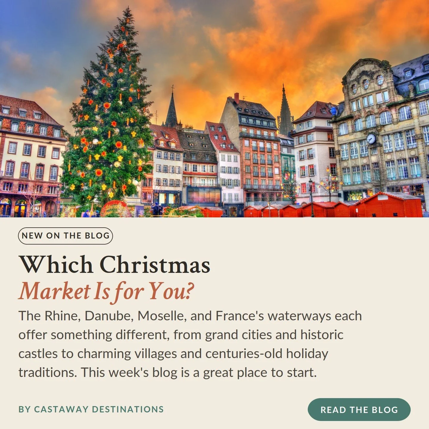 Not every Christmas market river cruise feels the same.⁣
⁣
The Rhine offers storybook villages and castles. The Danube blends imperial cities with festive traditions. France delivers a quieter, culinary holiday experience.⁣
⁣
Choosing the right river