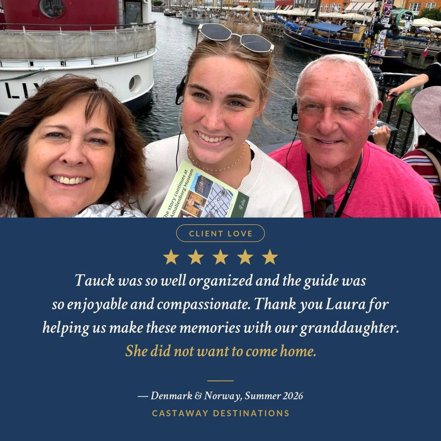 Some vacations are about seeing new places.⁣
⁣
Others are about making memories you'll talk about for years.⁣
⁣
This family traveled through Denmark and Norway with their granddaughter, and hearing that she didn't want to come home tells me everythin