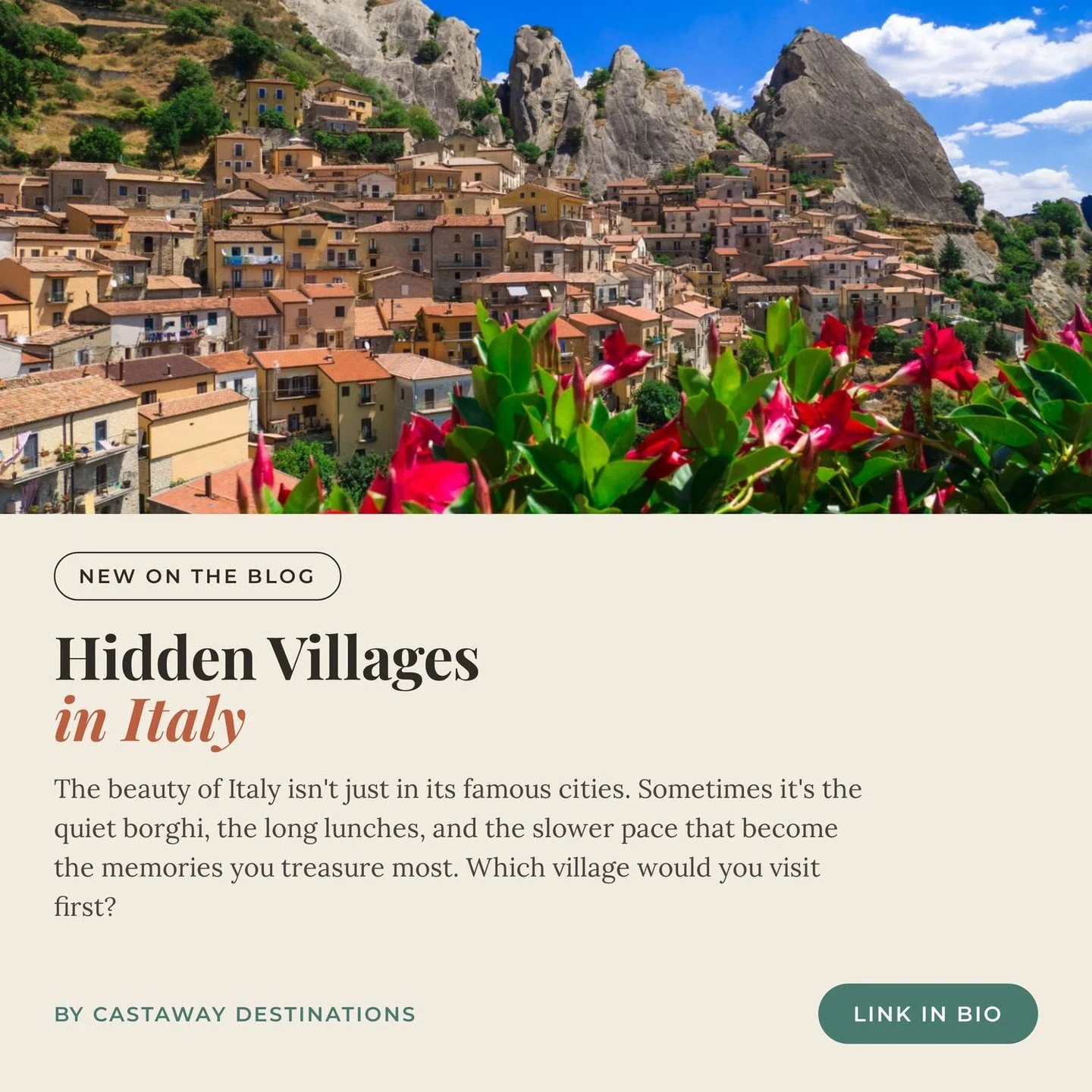 The most memorable trips aren't always about seeing more.⁣
⁣
They're about staying a little longer, wandering without an agenda, and discovering the places that weren't on your original itinerary.⁣
⁣
That's exactly why I love including Italy's hidden
