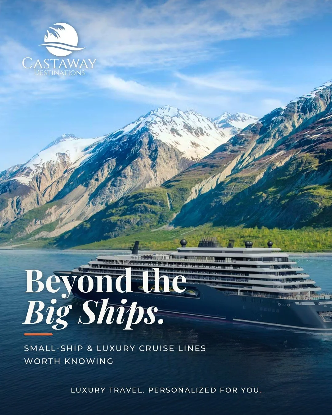 Beyond Santorini crowds and mega-ship buffets, there's a quieter way to see the world. 

Small-ship and luxury cruise lines slip into harbors the big ships can't reach &mdash; think tiny Caribbean coves, Greek island backwaters, and glassy Alaskan fj
