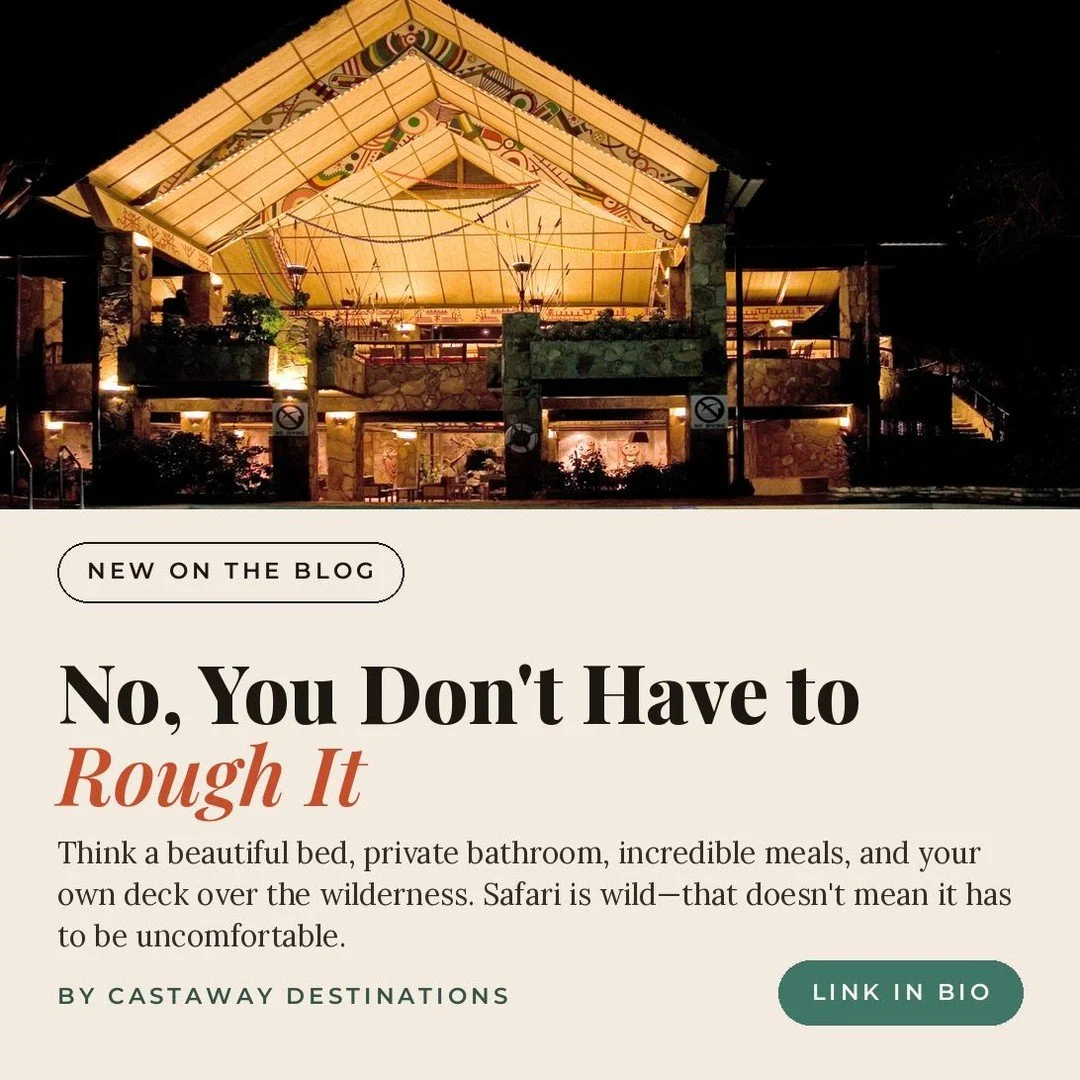 No, You Don&rsquo;t Have to Rough It⁣
⁣
When you hear &ldquo;safari camp,&rdquo; what do you picture?⁣
⁣
Because it might not be what you think.⁣
⁣
A luxury safari camp can mean a beautiful bed, private bathroom, incredible meals, your own deck overl