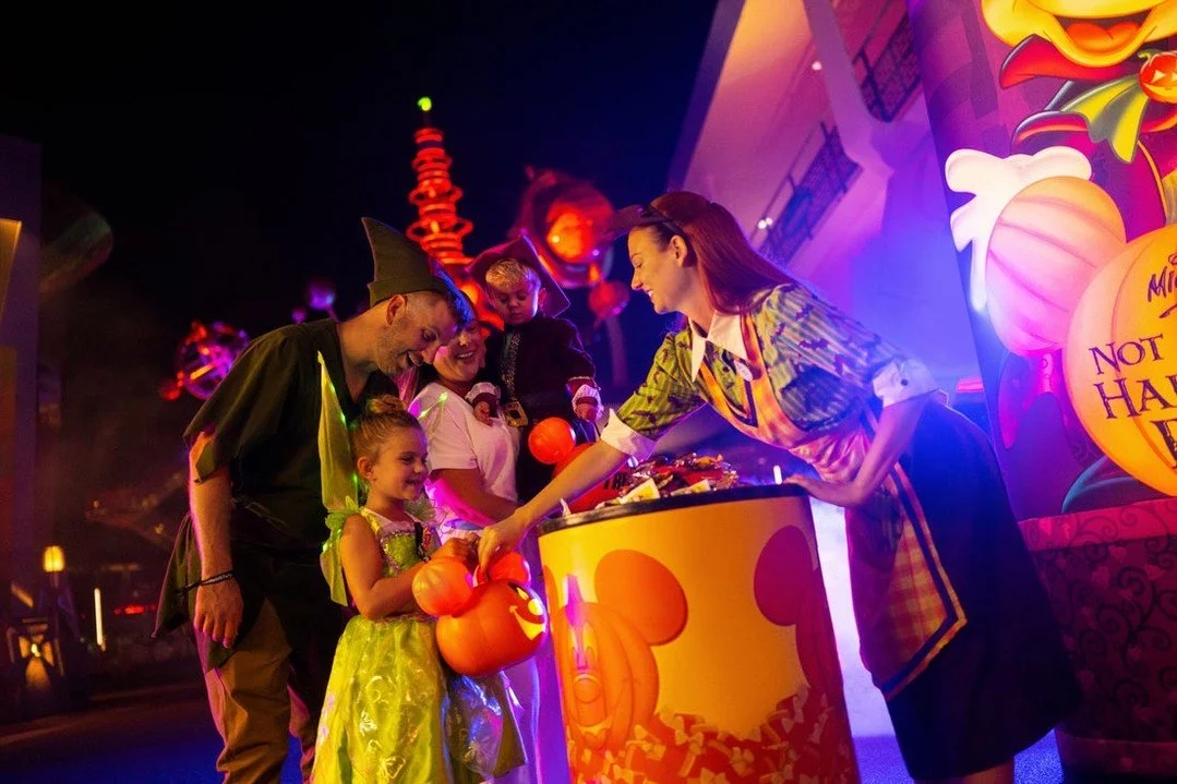 Trick-or-treating at Magic Kingdom during Mickey&rsquo;s Not-So-Scary Halloween Party is one of the sweetest parts of the night.⁣
⁣
Throughout the party, guests can visit trick-or-treat trails throughout the park and fill their treat bags with Hallow