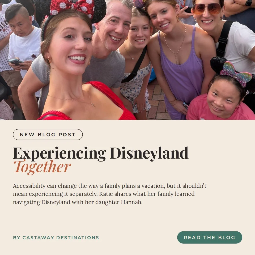Accessibility can change the way a family plans a vacation, but it shouldn&rsquo;t mean experiencing the vacation separately.⁣
⁣
This week on the blog, Katie shares what her family learned about navigating Disneyland with her daughter Hannah, who use