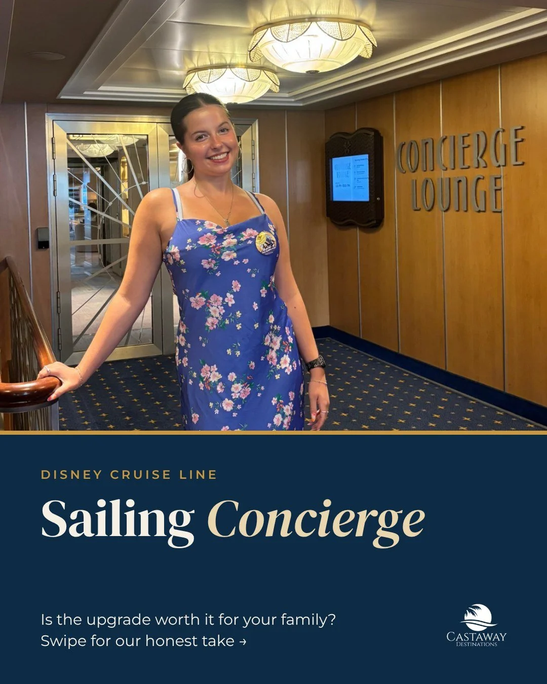 Is Disney Cruise Line Concierge worth it? ✨ Audrey Legg shares her family&rsquo;s experience, from priority boarding and a private lounge to dedicated hosts who can book cabanas up to 130 days out. Swipe through for her honest take, then message us. 