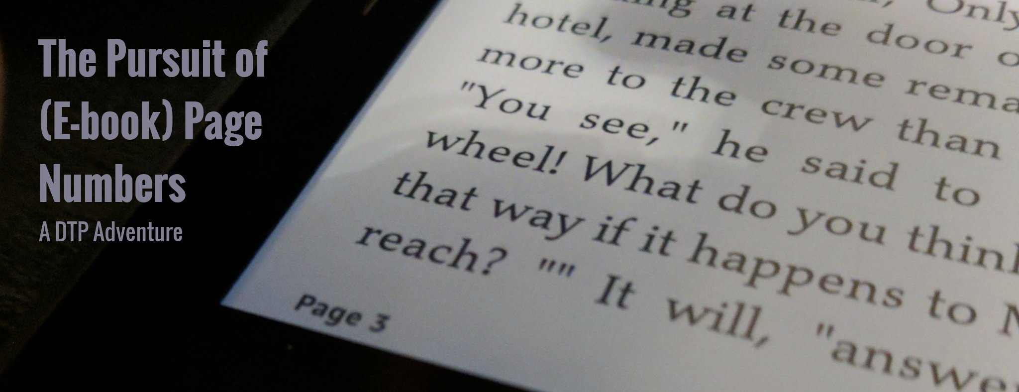 The Pursuit of (E-book) Page Numbers